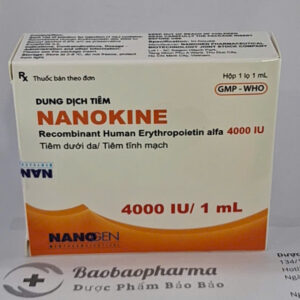 Nanokine 4000IU (Recombinant Human Erythropoietin) - Thuốc điều trị thiếu máu (hộp 1 lọ x 1ml)