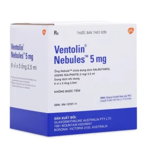 Ventolin Nebules 5mg (Salbutamol) GSK - Điều trị hen nặng cấp tính (6 vỉ x 5 ống)