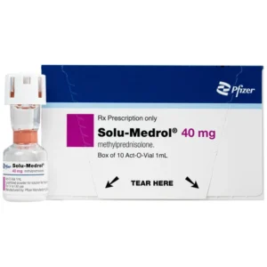 Bột pha tiêm Solu-Medrol 40mg Pfizer điều trị rối loạn thấp khớp, lupus ban đỏ hệ thống (Hộp 10 lọ x 1ml)