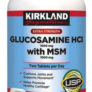 Kirkland Glucosamine HCl with MSM 1500mg bổ sung chất nhờn (chai 375 viên)