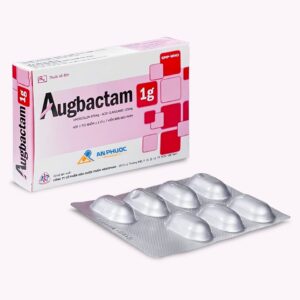 Thuốc Augbactam 1g (Amoxicillin và Acid clavulanic) Mekophar hỗ trợ điều trị nhiễm khuẩn đường hô hấp (2 vỉ x 7 viên)