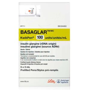 Abasaglar 100 E/ml KwikPen trị bệnh đái tháo đường (5X3 ml)