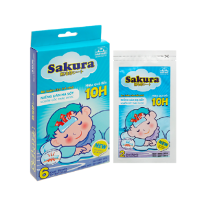 Miếng dán hạ sốt Sakura Tanaphar - Hiệu quả đến 10h (Hộp 3 gói)
