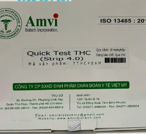 TEST THỬ NHANH CẦN SA THC (Strip 4.0) – Hãng Amvi (hộp 50 test)