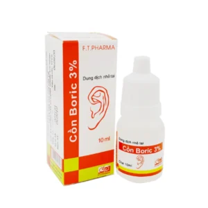 Dung dịch nhỏ tai cồn Boric 3% Dược 3-2 phòng viêm tai (Lốc 10 chai x 10ml)