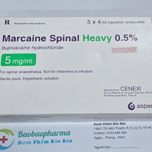Thuốc Marcaine Spinal Heavy 0,5% - Thuốc gây tê (Hộp 5 ống x 4 ml)