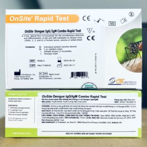 Test thử nhanh phát hiện kháng thể kháng virus Dengue (IgG/IgM) CTK (Hộp 30 test)
