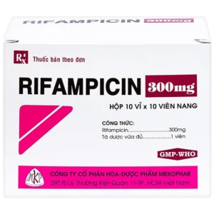 Thuốc Rifampicin 300mg Mekophar - Điều trị lao, phong (Hộp 10 vỉ x 10 viên)