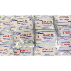 Bông Y Tế Hút Nước Gói 10g Giúp Thấm Nước,Vệ Sinh Rửa Vết Thương (Túi 50 bịch)