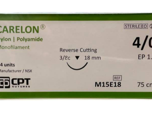 Chỉ phẫu thuật không tiêu CPT Carelon Nylon số 4/0 (Lẻ 1 tep)