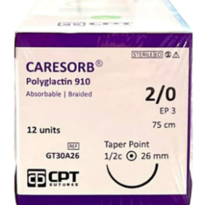 CHỈ PHẪU THUẬT TỰ TIÊU CPT CARESORB POLYGLACTIN số 2/0 EP 3 - (hộp 12 tép 75cm)
