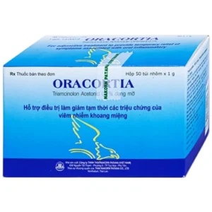 Thuốc Oracortia Thai Nakorn Patana - Giảm tạm thời triệu chứng viêm nhiễm khoang miệng (50 gói x 1g)