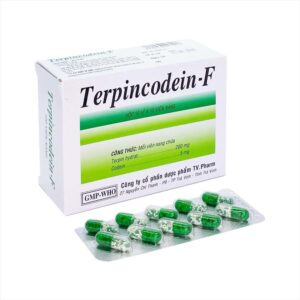 Terpincodein-F Codein phosphat - Điều trị ho, loãng đàm trong bệnh lý hô hấp (10 vỉ x 10 viên)