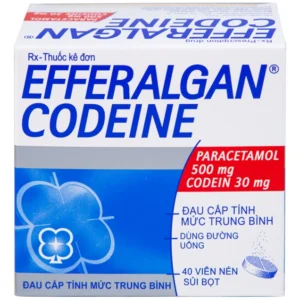 Efferalgan Codeine 500mg/30mg – Thuốc giảm đau dạng sủi chứa Paracetamol và Codeine, hộp 40 viên, chính hãng từ Pháp