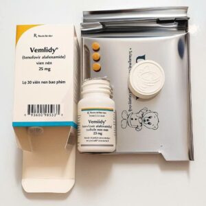 Thuốc Vemlidy 25mg (Tenofovir alafenamide) – hộp 30 viên, chính hãng Gilead – hỗ trợ điều trị viêm gan B