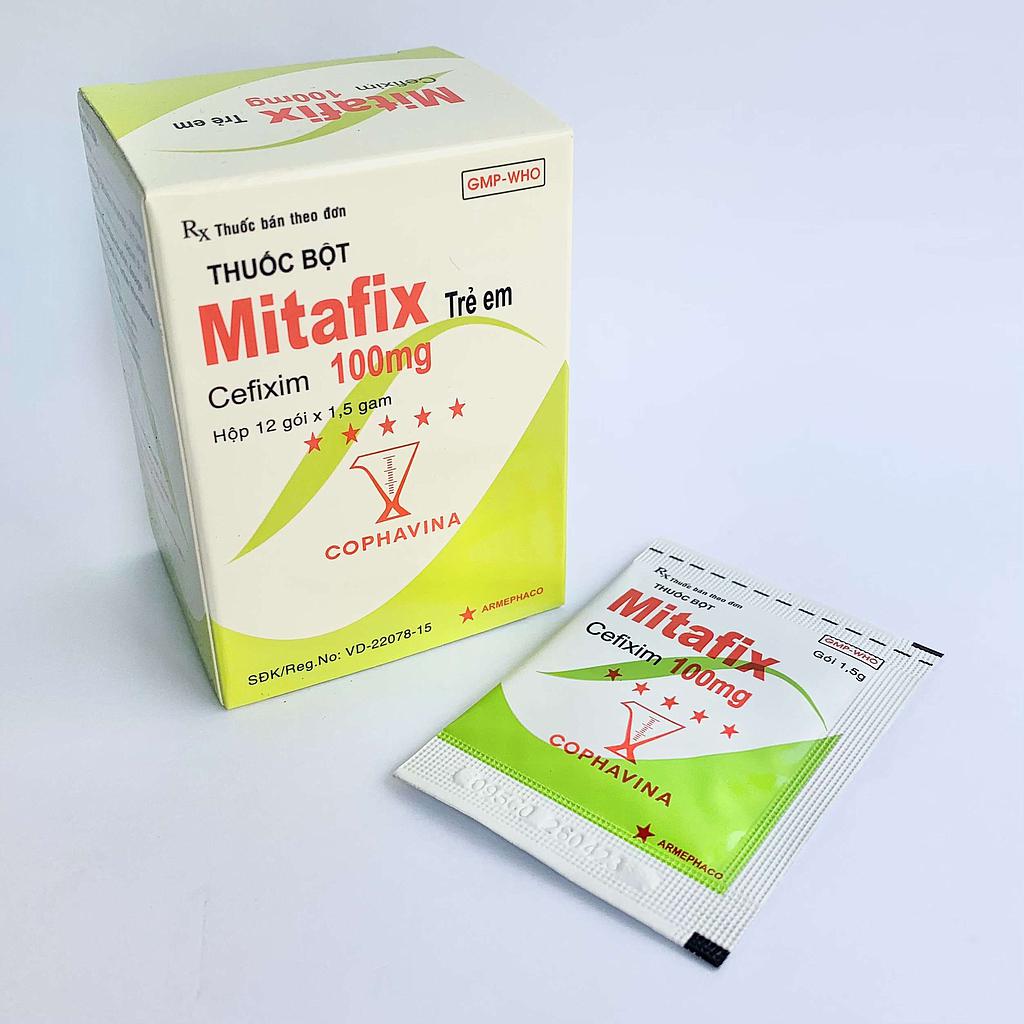 MITAFIX ( CEFIXIM 100M) CTY 150 - Điều trị chống viêm nhiễm (hộp 12 gói x 1,5g) 1 Mitafix