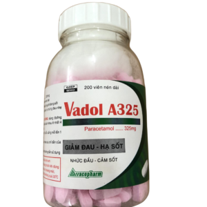 Vadol 325 Vacopharm (Paracetamol 325mg) D/H Giảm đau - Hạ sốt /16 (Lọ 200 Viên)