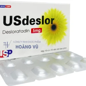 USDESLOR 5 (Alu-Alu) (Desloratadine) USP - Giảm các triệu chứng viêm mũi dị ứng,triệu chứng mày đay mạn tính (hộp 10 vỉ x 10 viên)