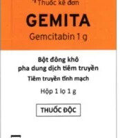 Bột pha tiêm Gemita Gemcitabine 1g trị ung thư phổi lọ 1g 5 V1