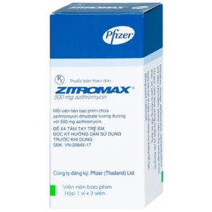 Zitromax 500mg trị nhiễm khuẩn " Azithromycin" (1 vỉ x 3 viên)