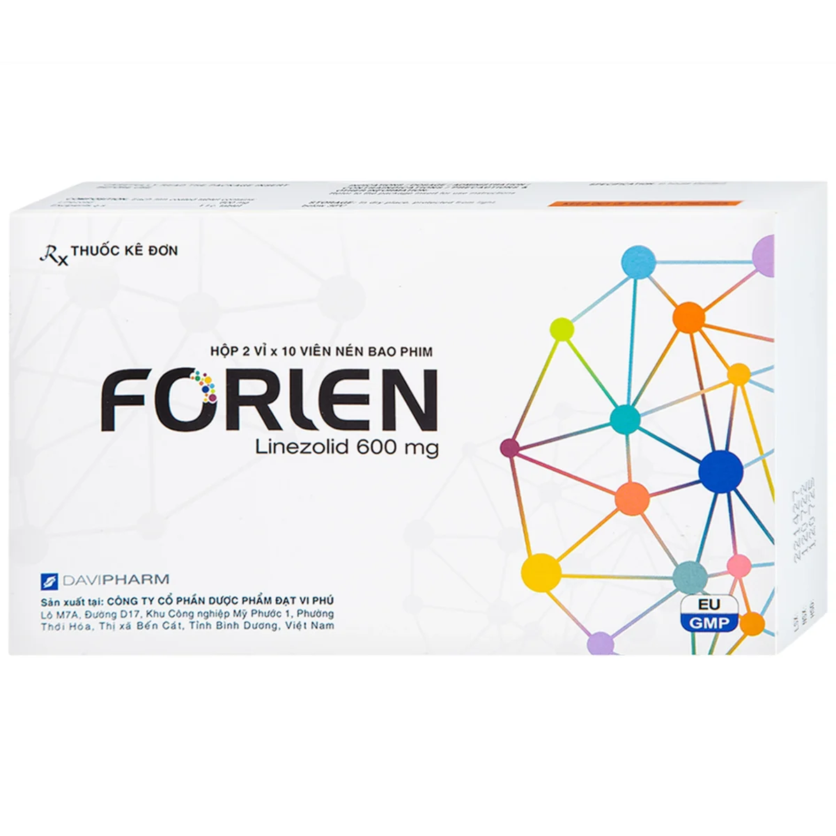 Forlen Thuốc Forlen (Linezolid) Davipharm - Điều Trị Nhiễm Trùng (hộp 2 Vỉ X ...