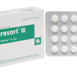Thuốc Biresort 10mg/31 (Isosorbid dinitrat) Bidiphar  - Điều trị đau thắt ngực, suy tim (hộp 3 vỉ x 20 viên)