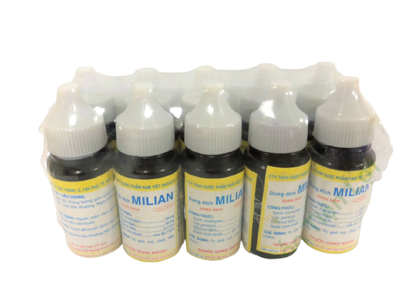 Dung dịch Milian Nam Việt hỗ trợ điều trị nhiễm virus ngoài da, chàm, chốc lở (Lốc 10 chai x 18ml) 1 name3531 372918019