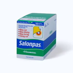 Cao dán Salonpas 6.5cmx4.2cm dùng giảm đau, kháng viêm trong các cơn đau (2 gói x 10 miếng)