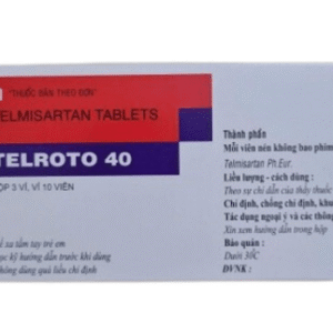 Thuốc Telroto 40mg (Telmisartan) - Điều trị huyết áp cao vô căn (Hộp 3 vỉ x 10 viên)