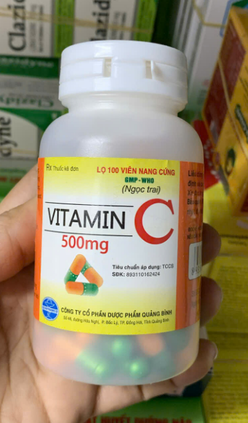 Vitamin C 500mg Quảng Bình – Bổ Sung Vitamin C, Hỗ Trợ Tăng Cường Sức Đề Kháng (lọ 100 viên nang cứng) 1 Vitamin C