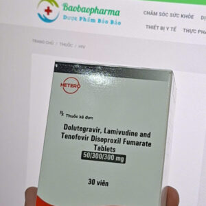 Thuốc ARV Hetero 50/300/300mg (Dolutegravir, Lamivudine và Tenofovir Disoproxil Fumarate) (Hộp 30 viên)