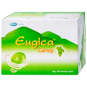 Kẹo ngậm Eugica Candy MEGA We care hỗ trợ làm ấm, thông cổ (hộp 100 viên)