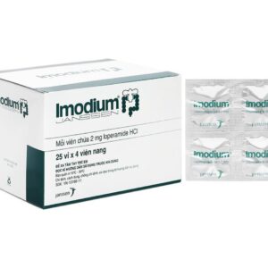 Imodium 2mg Janssen điều trị tiêu chảy cấp (25 vỉ x 4 viên)