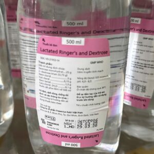Dung Dịch Lactated Ringer’s and Dextrose 500ml – Fresenius Kabi | Bù dịch – điện giải hiệu quả ( thùng 20 chai)