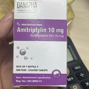 Amitriptylin 10mg Danapha – Thuốc điều trị trầm cảm, mất ngủ và đau thần kinh hiệu quả (lọ 500v)