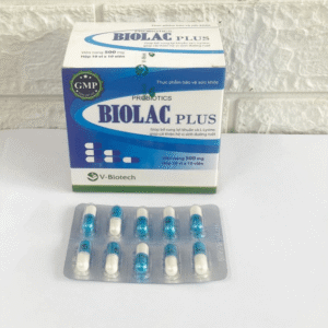 BIOLAC PLUS 500mg V-Biotech Bổ sung lợi khuẩn (Hộp 10 vỉ x 10 viên)