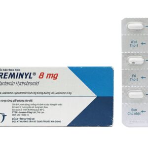Reminyl 8mg (Galantamin Hydrobromid) Janssen – Điều trị sa sút trí tuệ Alzheimer mức độ nhẹ đến trung bình – Hộp 4 vỉ x 7 viên