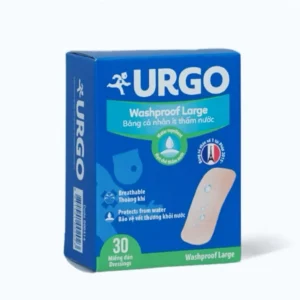 URGO Washproof Large 3.8 x 7.2 cm – Băng cá nhân ít thấm nước, thoáng khí, bảo vệ vết thương hiệu quả