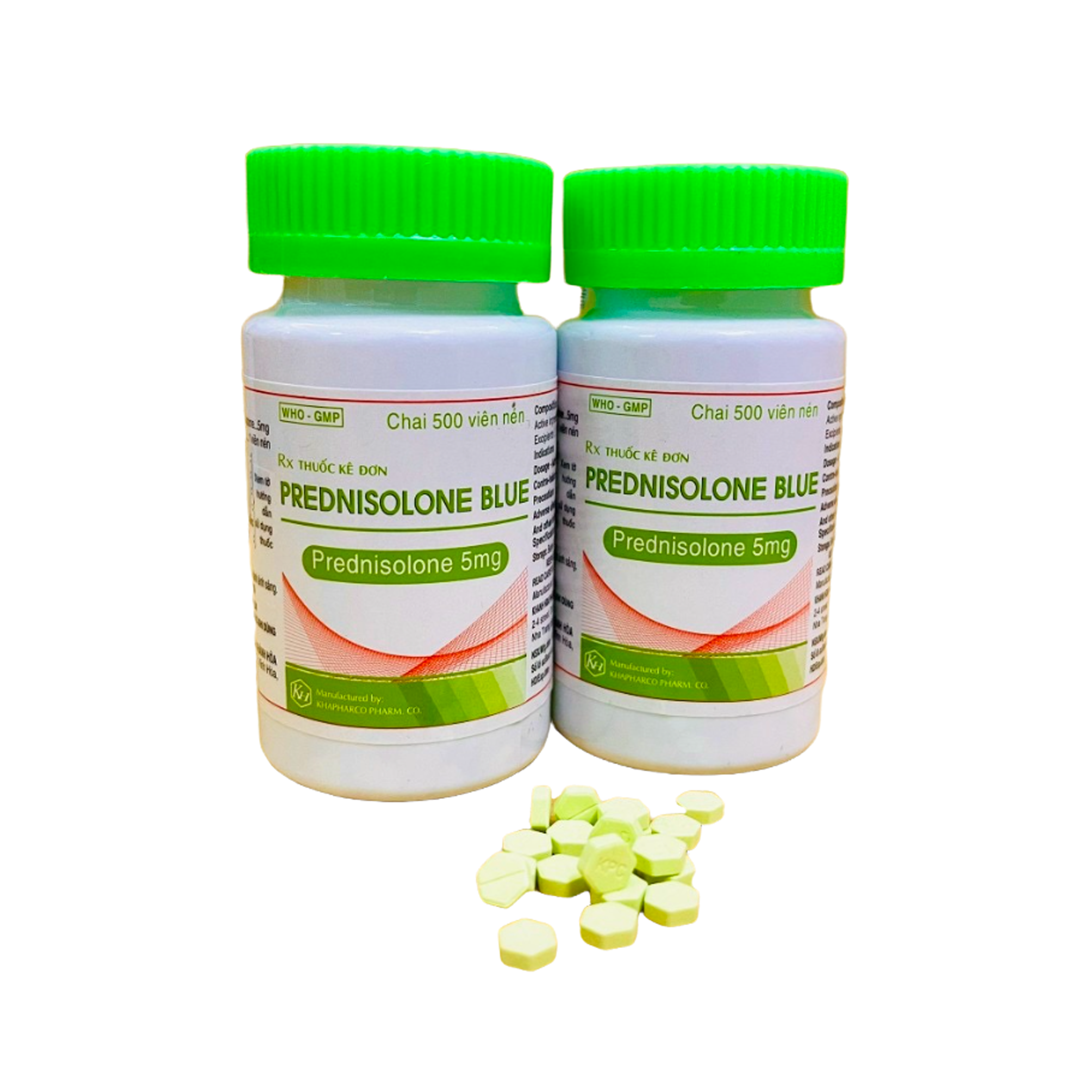 Prednisolone Blue 5mg KHAPHARCO - Chống viêm, chống dị ứng mạnh (chai 500 viên) 1 Prednisolone Blue 5mg