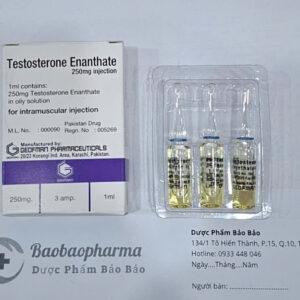Testosterone Enanthate 250mg Injection – Tăng cường nội tiết nam, hỗ trợ điều trị suy giảm testosterone (Hộp 3 ống x 1ml)