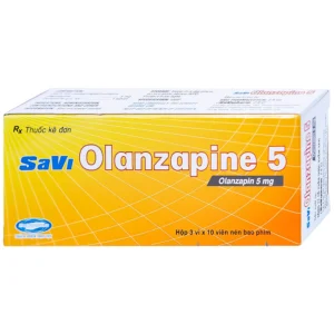 Savi Olanzapine 5mg – Thuốc điều trị rối loạn tâm thần, ổn định cảm xúc (hộp 3 vỉ x 10 viên)