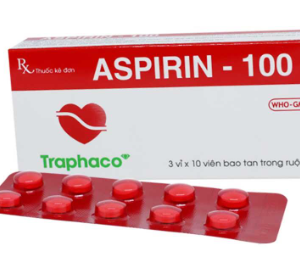 Aspirin 100 Traphaco – Thuốc chống kết tập tiểu cầu hỗ trợ phòng ngừa đột quỵ, nhồi máu cơ tim (hộp 3 vỉ x 10 viên)