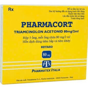 PHARMACORT Triamcinolone Acetonide 80mg/2ml – Hỗ trợ điều trị sẹo lồi, viêm khớp và các bệnh lý viêm