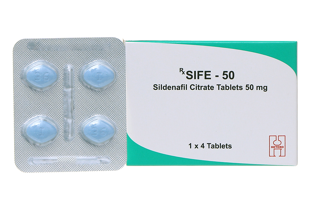 Sife 50mg Sildenafil Citrate – Thuốc điều trị rối loạn cương dương ở nam giới (lốc 5 hộp x 4 viên) 1 Sife