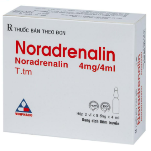 Noradrenalin 4mg/4ml Vinphaco – Thuốc Tiêm Truyền Điều Trị Hạ Huyết Áp Cấp Tính (Hộp 10 Ống)
